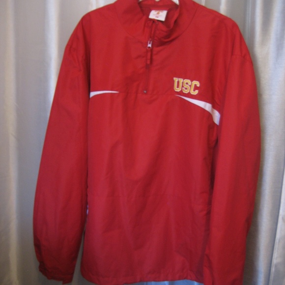 Authentic Apparel USC Trojans Half Zipper Long Sleeve Pull Over Jacket Sz XL - Picture 5 of 5